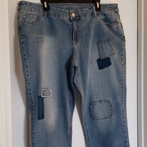 Faded Glory Boyfriend Cropped Jeans